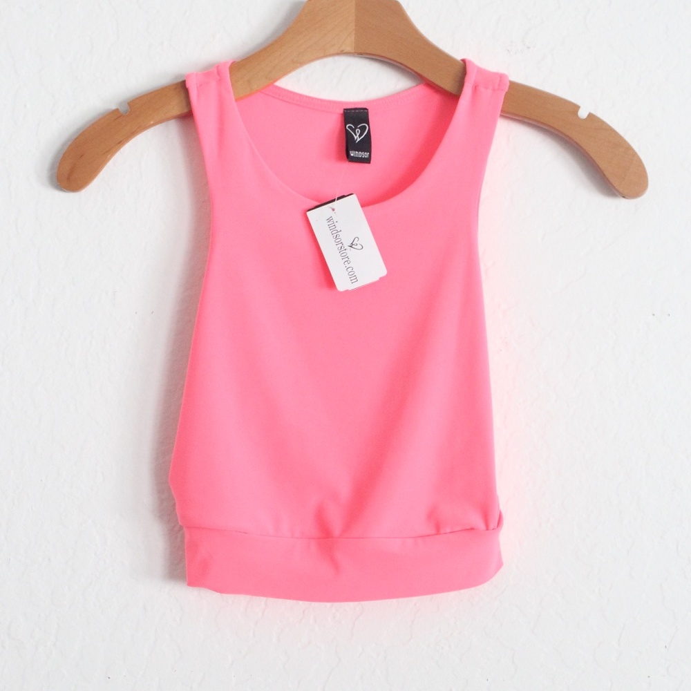NWT WINDSOR  HOT PINK CROP TOP